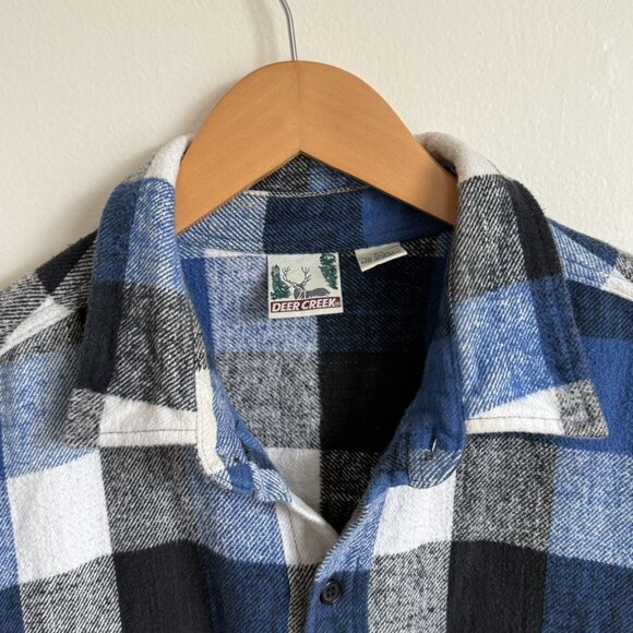 Vintage Deer Creek Cotton Flannel Shirt 2XL Plaid Button Up - Picture 2 of 8
